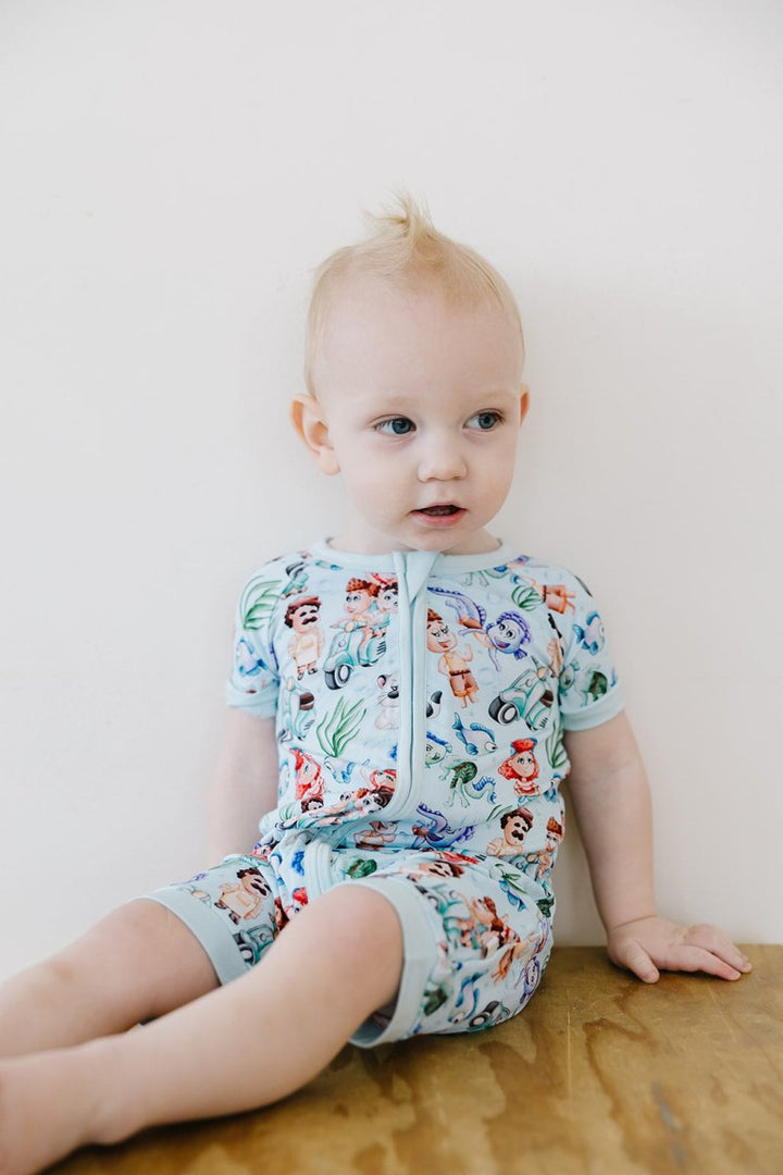 Sea Monsters Short Romper (PREVIEW ONLY - DROPS 3/13) - scoots