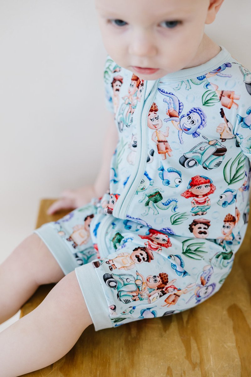 Sea Monsters Short Romper (PREVIEW ONLY - DROPS 3/13) - scoots