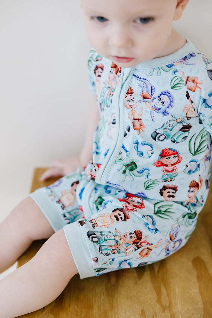 Sea Monsters Short Romper (PREVIEW ONLY - DROPS 3/13) - scoots