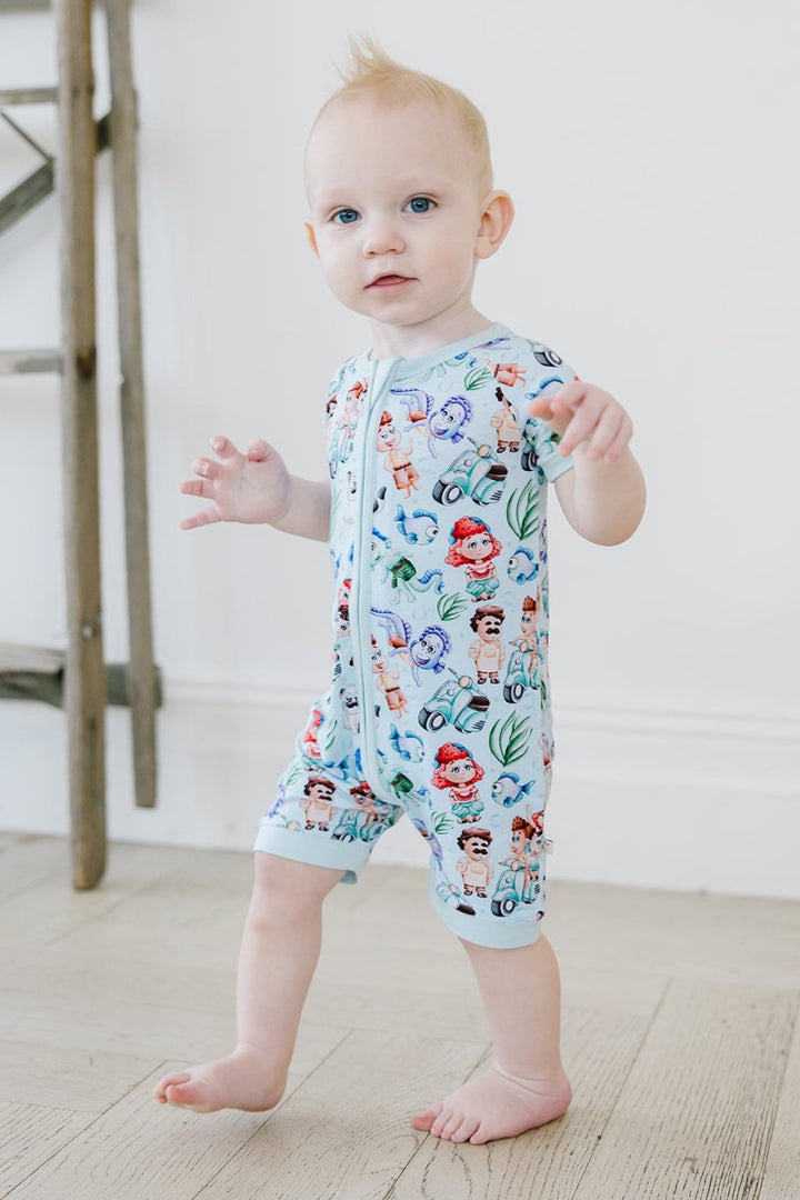Sea Monsters Short Romper (PREVIEW ONLY - DROPS 3/13) - scoots