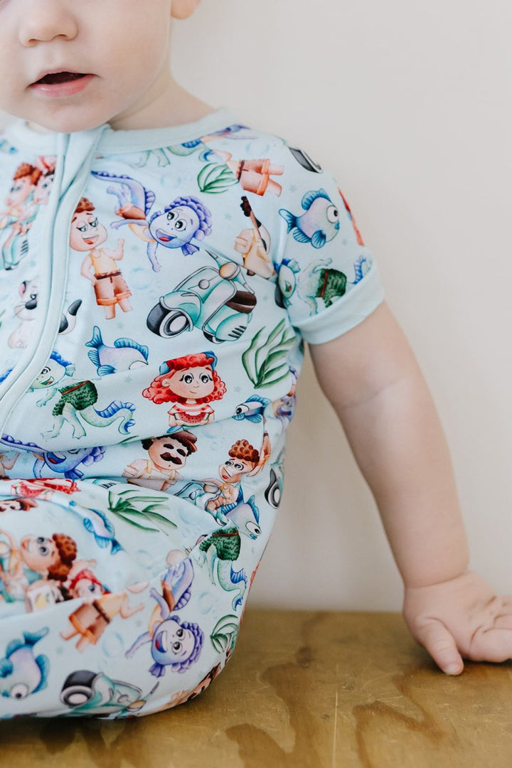 Sea Monsters Short Romper (PREVIEW ONLY - DROPS 3/13) - scoots