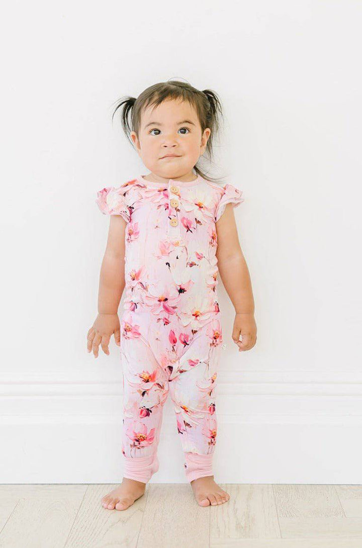 Summer Lily Flutter Romper - scoots