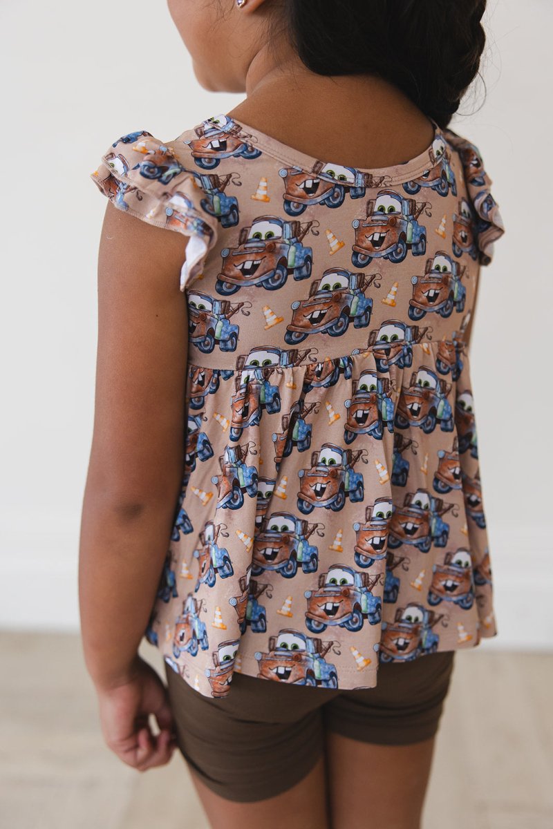 Tuh - Mater Peplum Biker Shorts Set - scoots