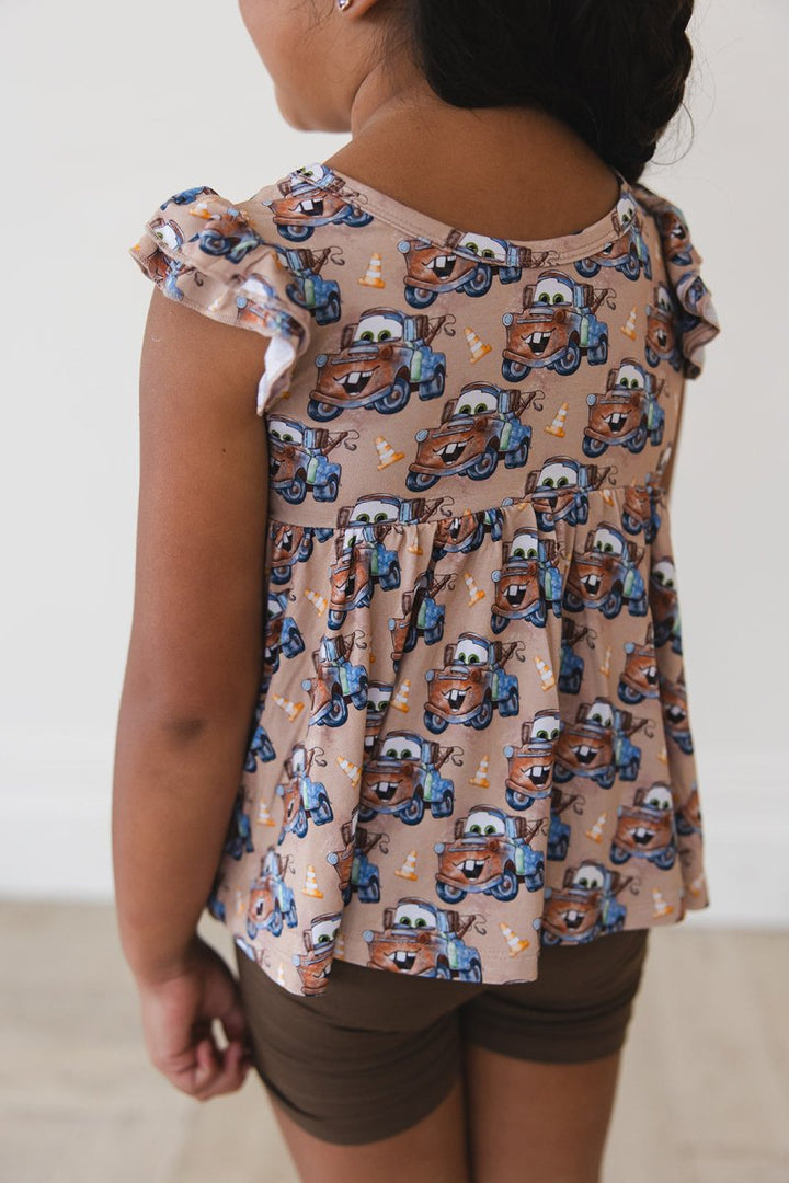 Tuh - Mater Peplum Biker Shorts Set - scoots