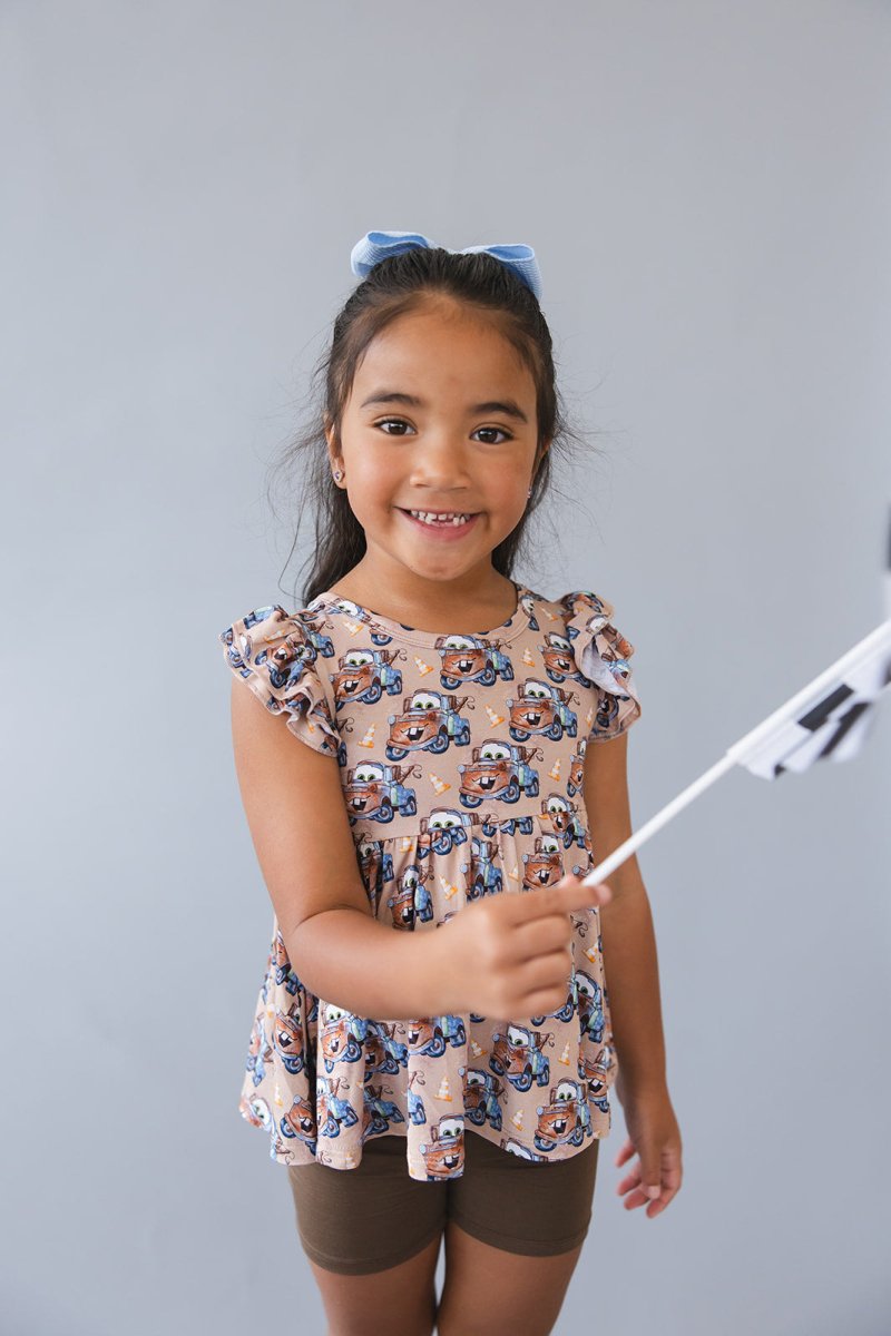 Tuh - Mater Peplum Biker Shorts Set - scoots