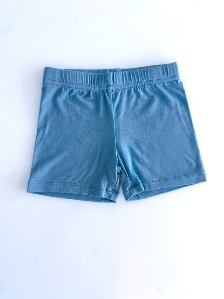 Vintage Blue Bamboo Biker Shorts - scoots