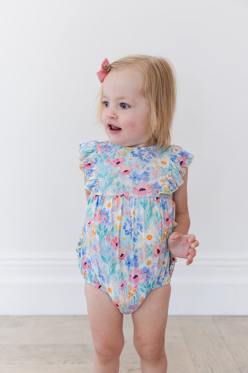 Wildflower Bubble Romper - scoots