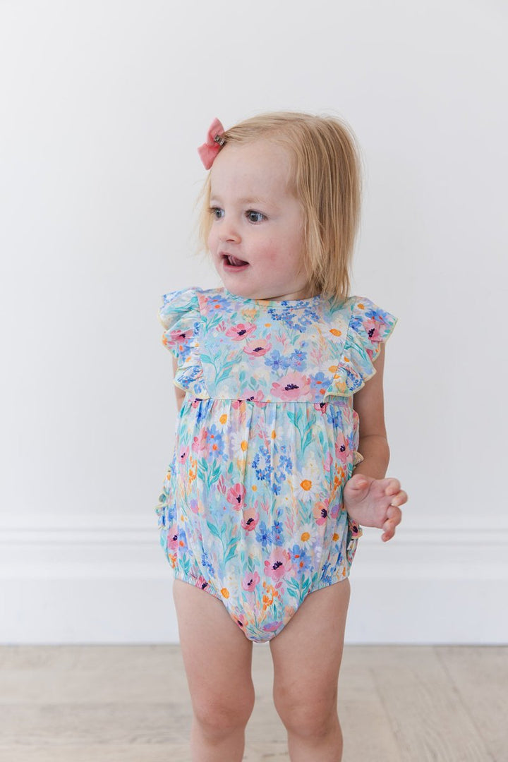 Wildflower Bubble Romper - scoots