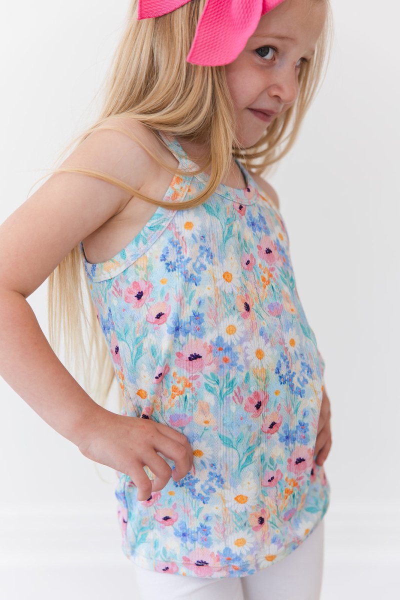 Wildflower Pointelle Halter Tank Top - scoots