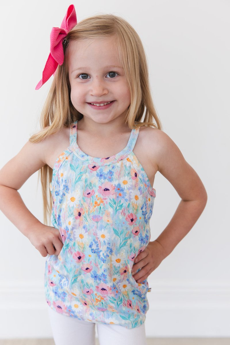 Wildflower Pointelle Halter Tank Top - scoots