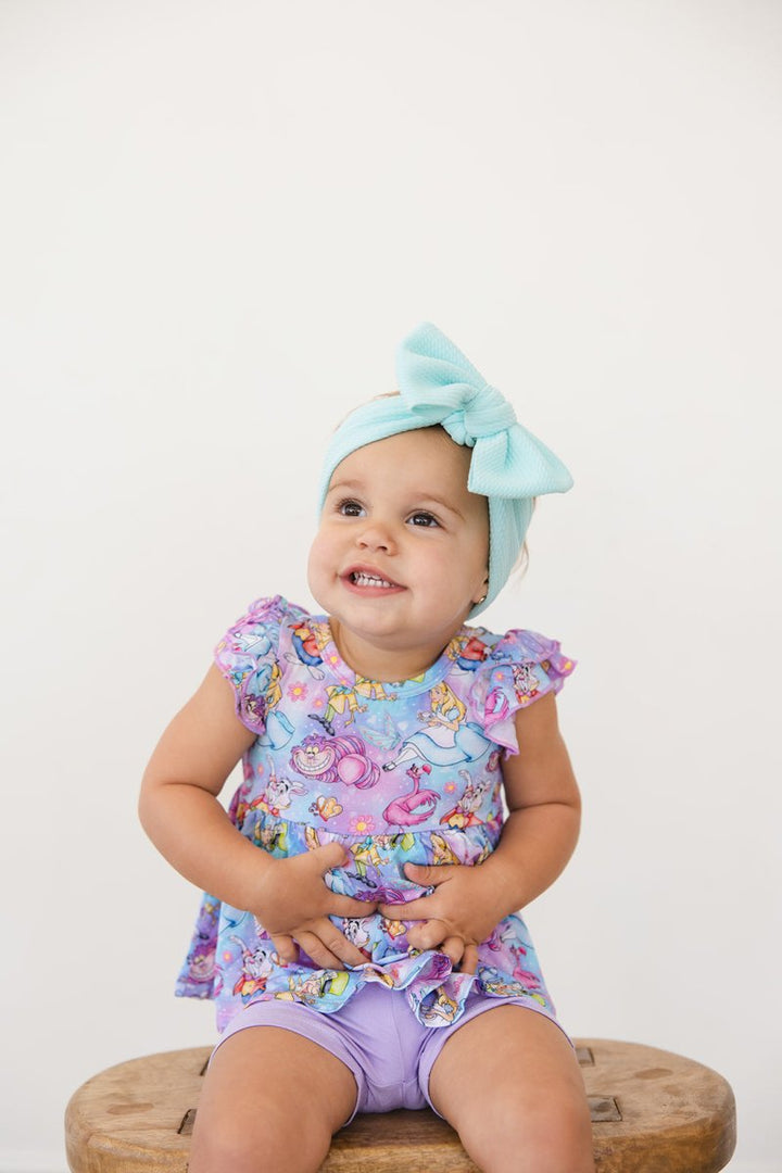 Wonderland Peplum Biker Shorts Set - scoots